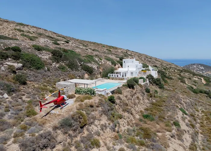 Villa Acqua - Gorgeous Pool Villa, Stunning Sea Views, Helipad! Parasporos
